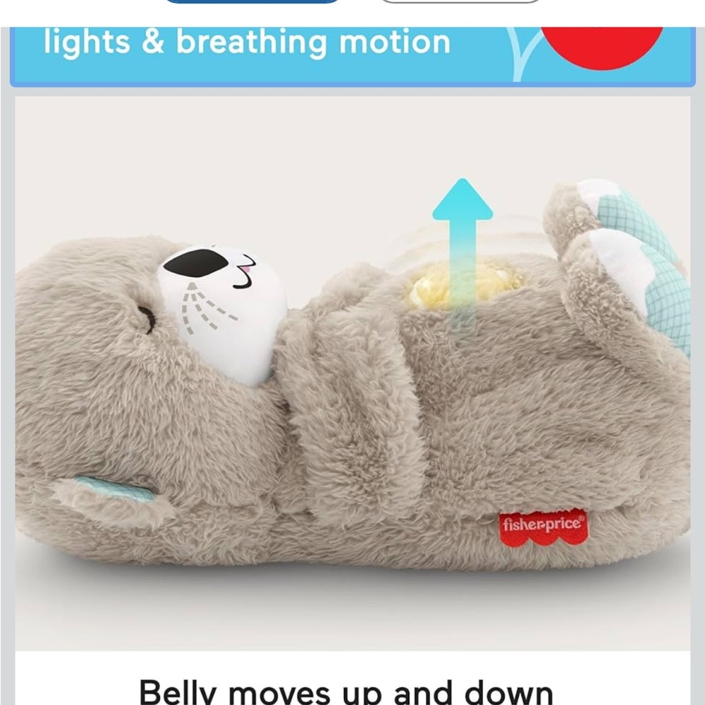 FISHER-PRICE Otter Toy Soothe 'n Snuggle Portable Plush Sound Machine Light - Picture 5 of 7